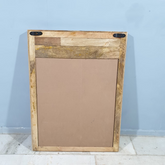 Indian Handmade Carved Solid Hard Wood Mehrab Style Mirror Frame 90x3x120Cm